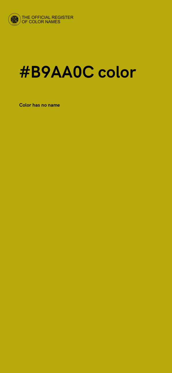#B9AA0C color image