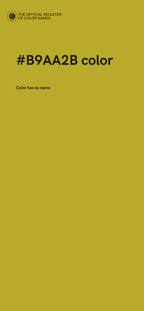 #B9AA2B color image