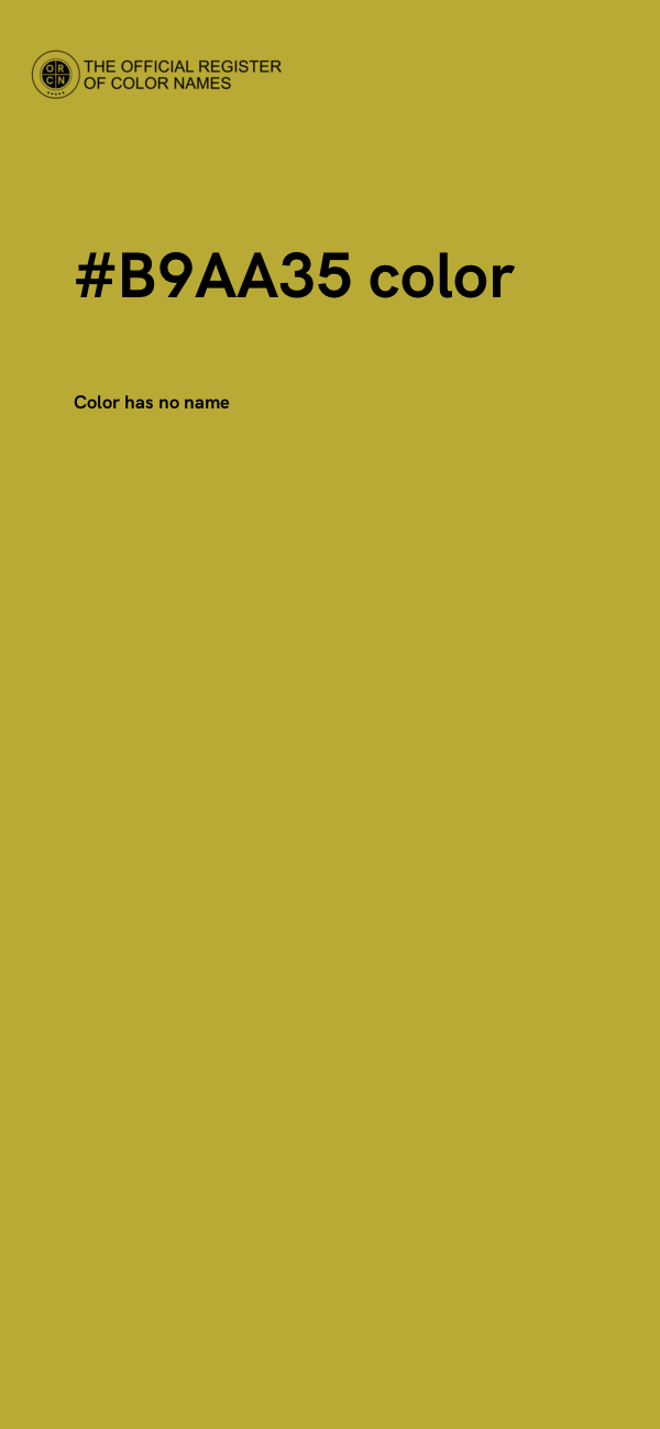#B9AA35 color image