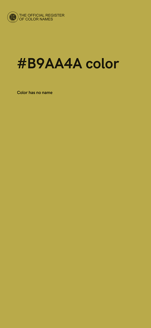 #B9AA4A color image