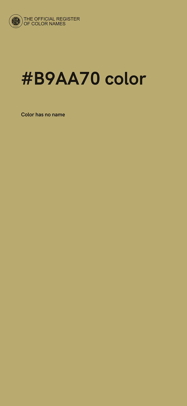 #B9AA70 color image