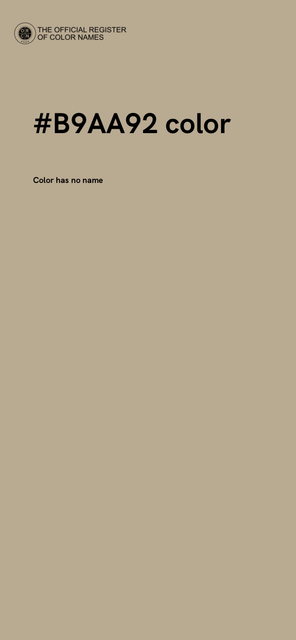 #B9AA92 color image