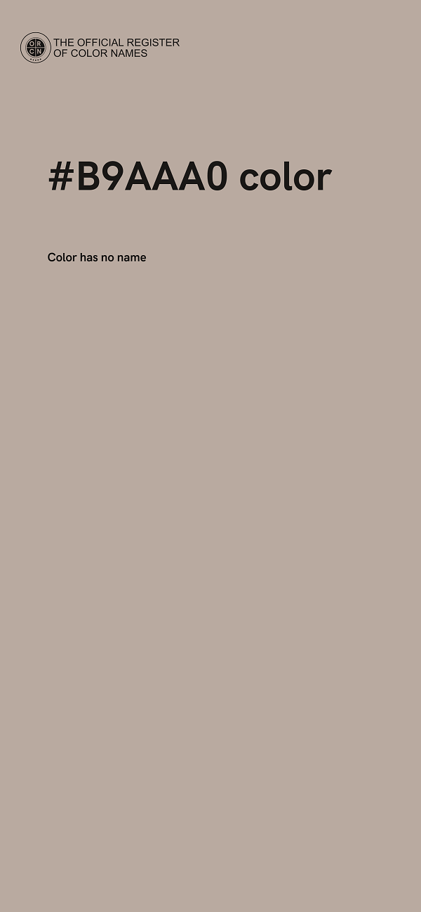 #B9AAA0 color image