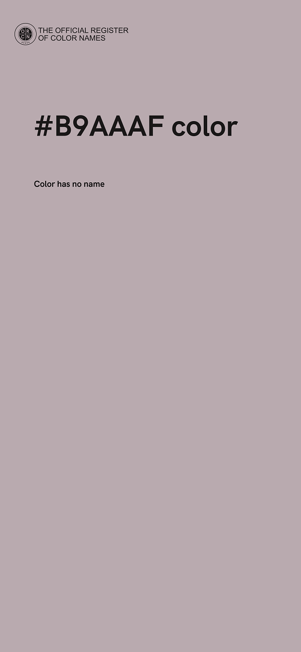 #B9AAAF color image