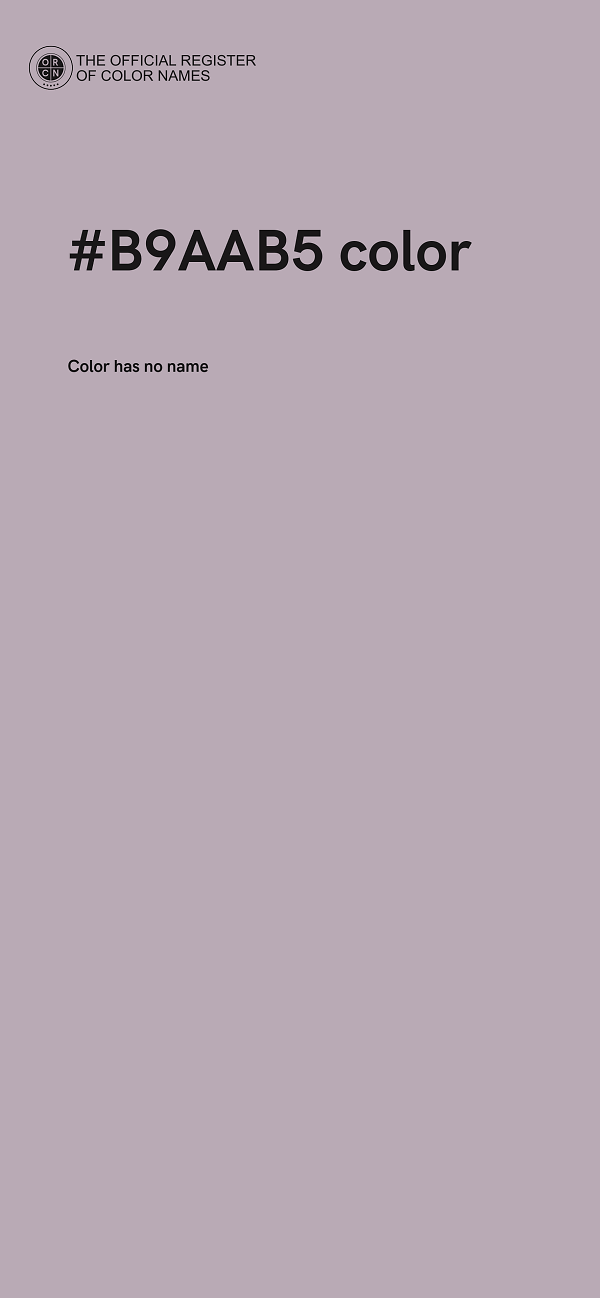 #B9AAB5 color image