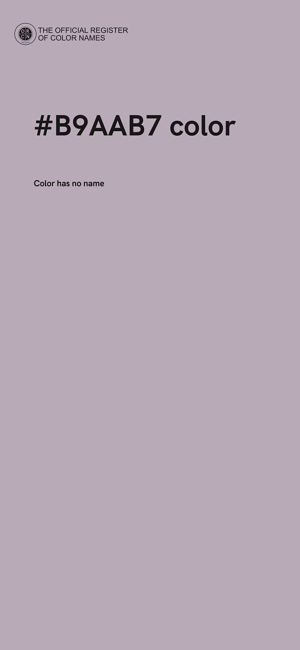 #B9AAB7 color image