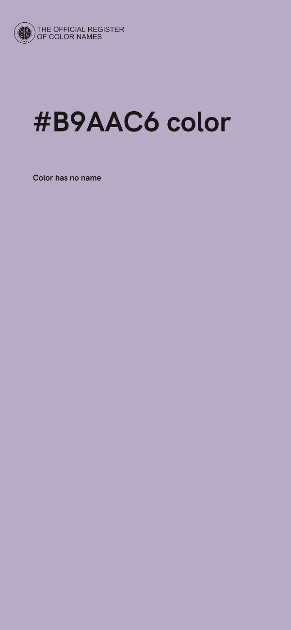 #B9AAC6 color image