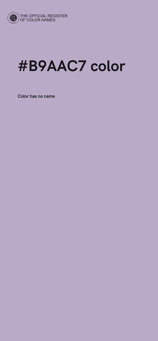 #B9AAC7 color image