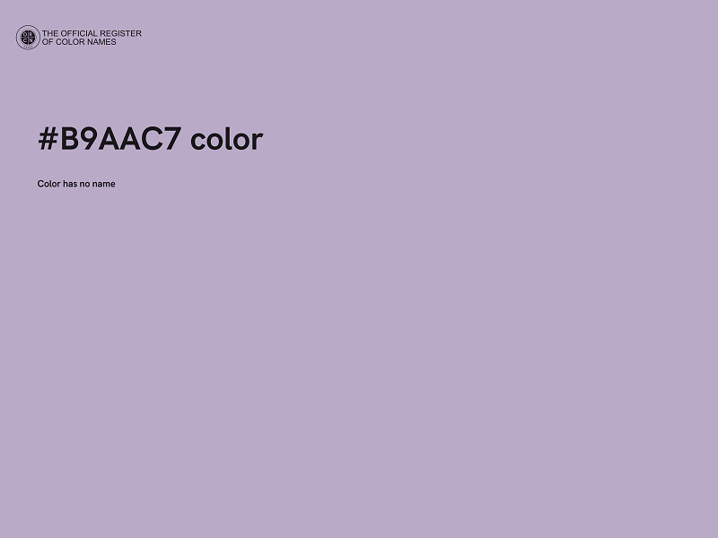 #B9AAC7 color image