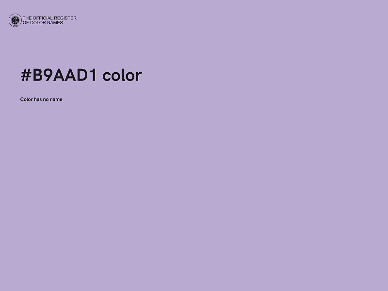 #B9AAD1 color image