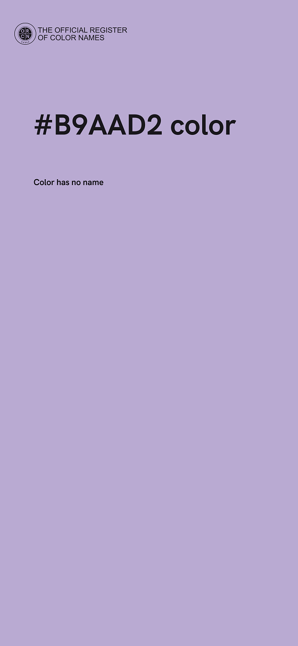#B9AAD2 color image