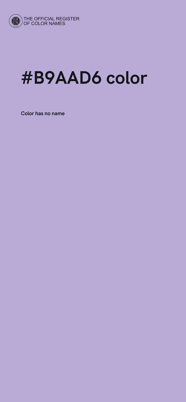 #B9AAD6 color image