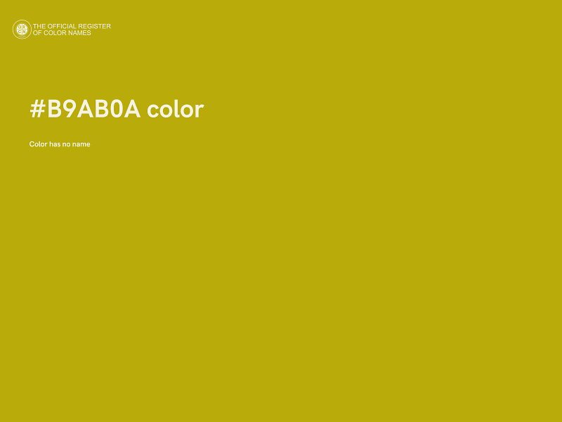 #B9AB0A color image