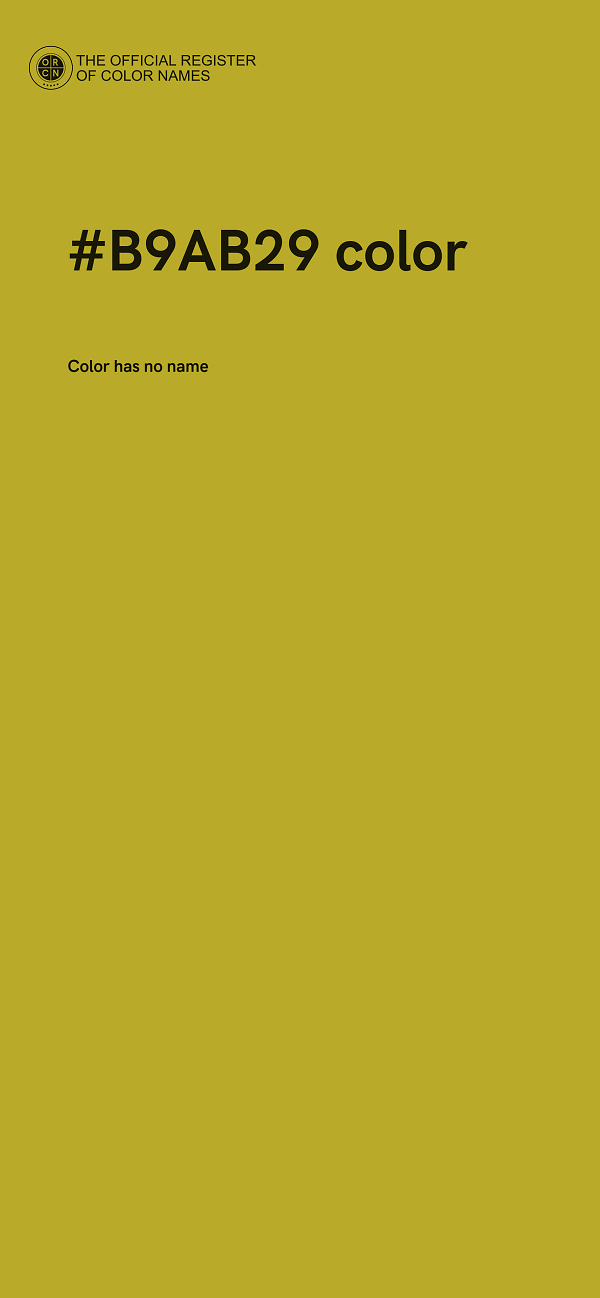 #B9AB29 color image