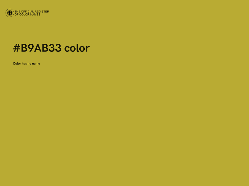 #B9AB33 color image