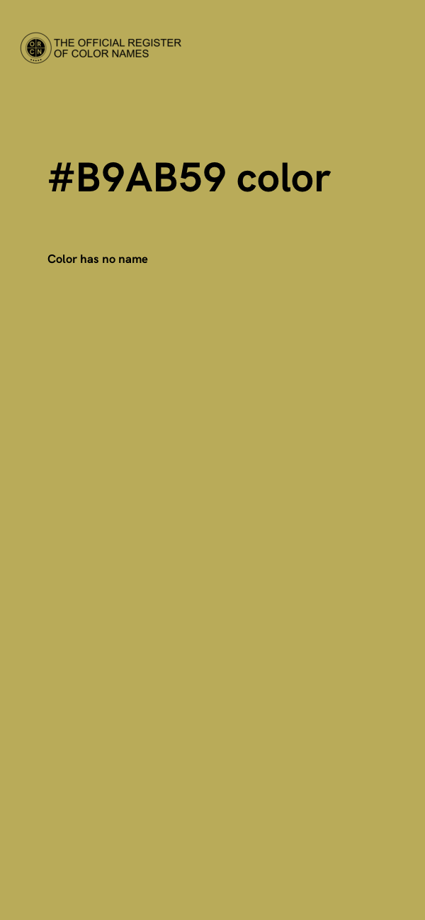 #B9AB59 color image