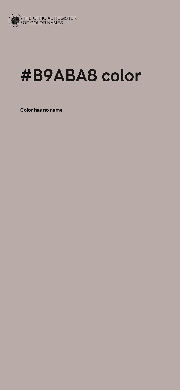 #B9ABA8 color image