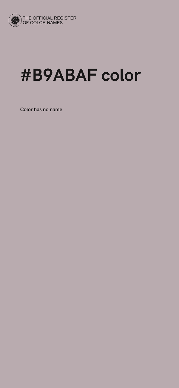#B9ABAF color image