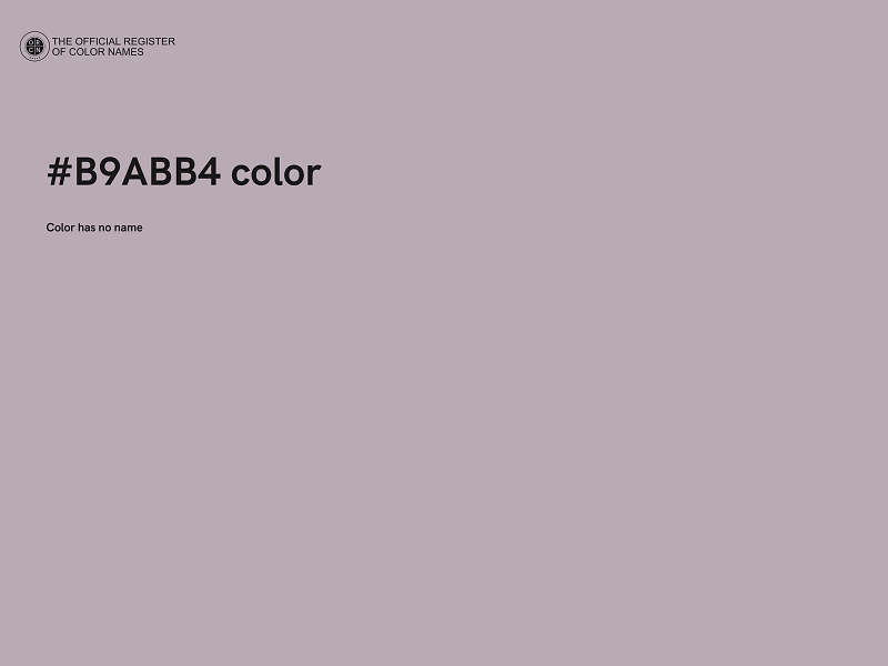 #B9ABB4 color image