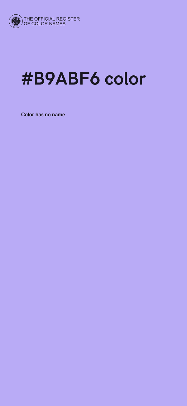 #B9ABF6 color image