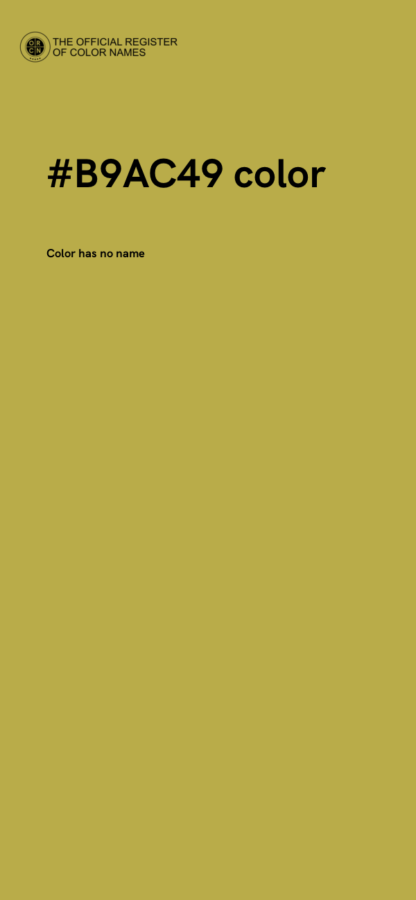 #B9AC49 color image