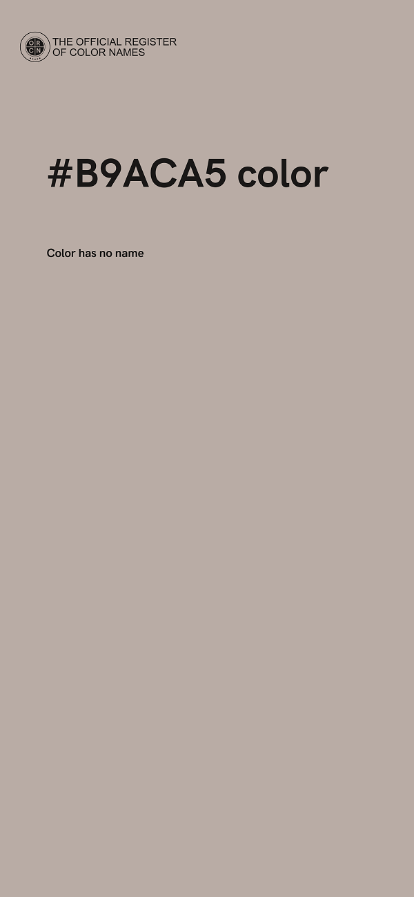 #B9ACA5 color image