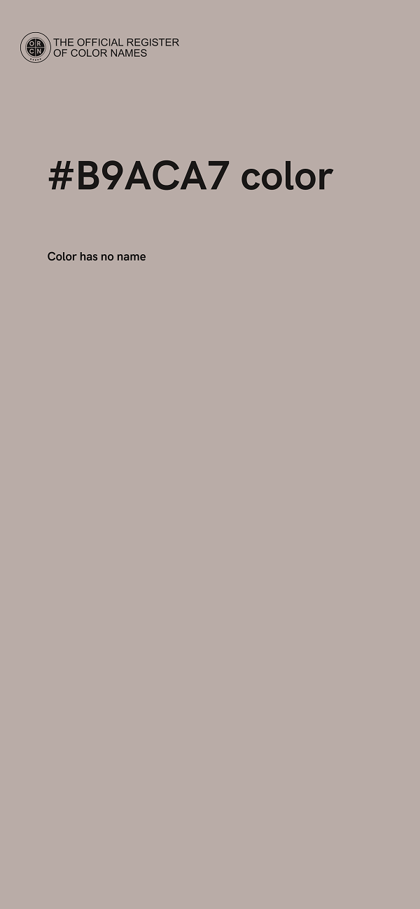 #B9ACA7 color image