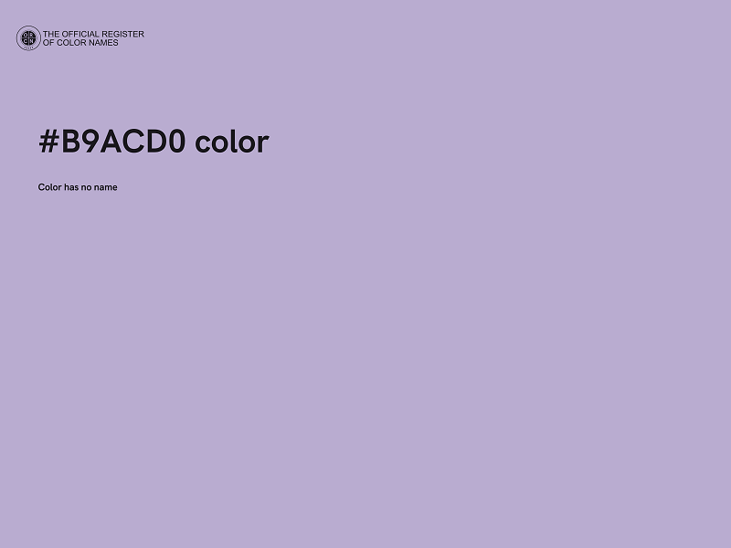 #B9ACD0 color image