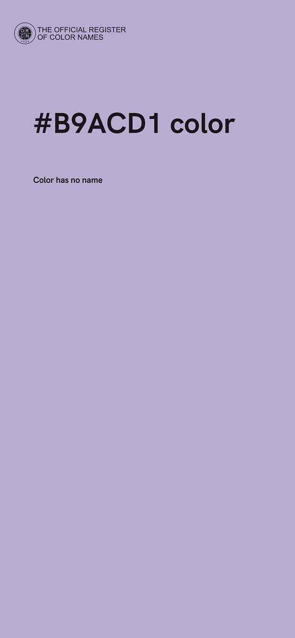 #B9ACD1 color image