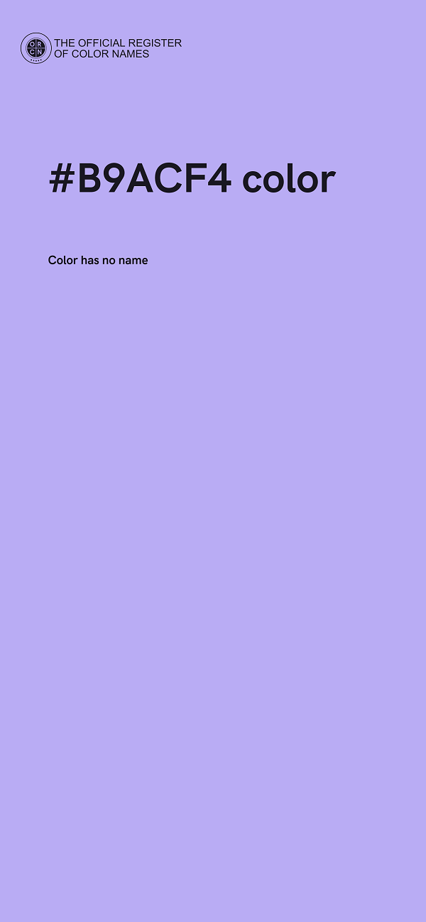 #B9ACF4 color image
