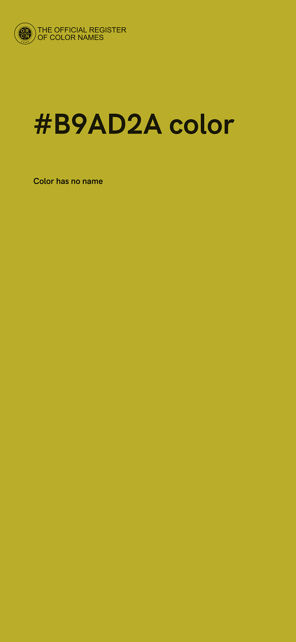 #B9AD2A color image