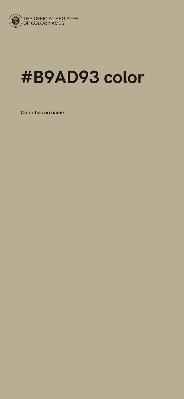 #B9AD93 color image