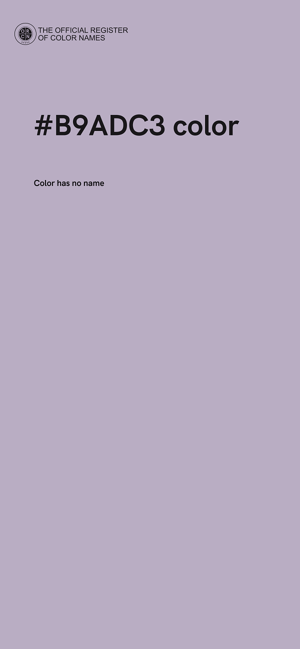 #B9ADC3 color image