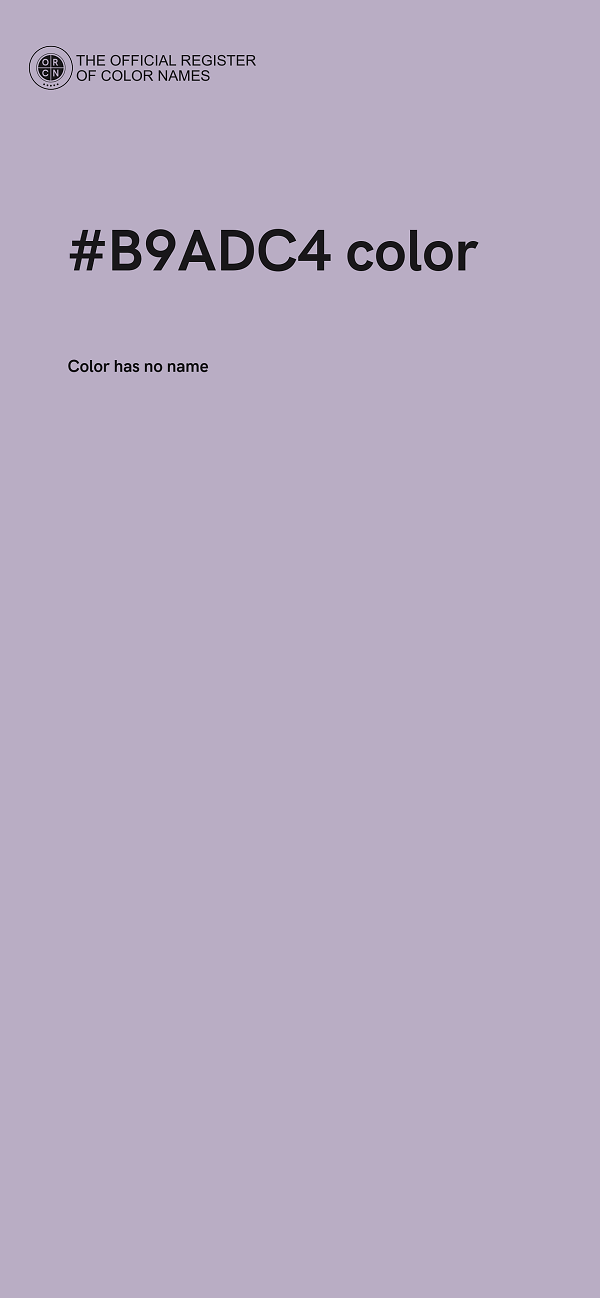 #B9ADC4 color image