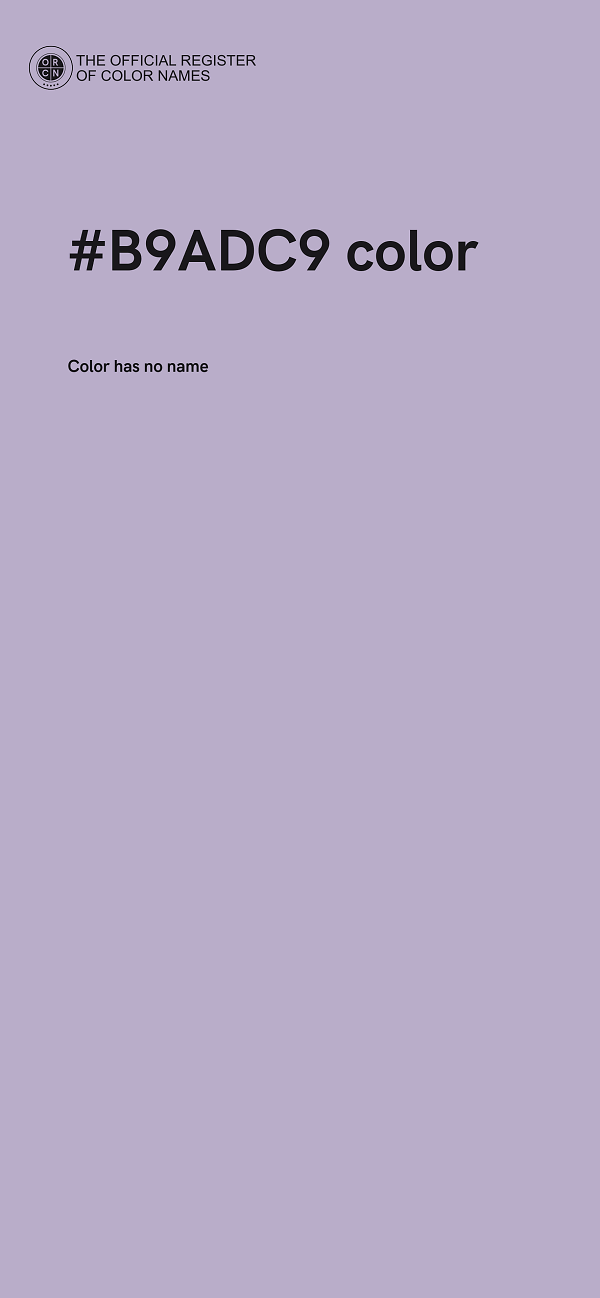 #B9ADC9 color image
