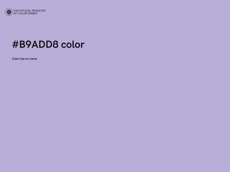 #B9ADD8 color image
