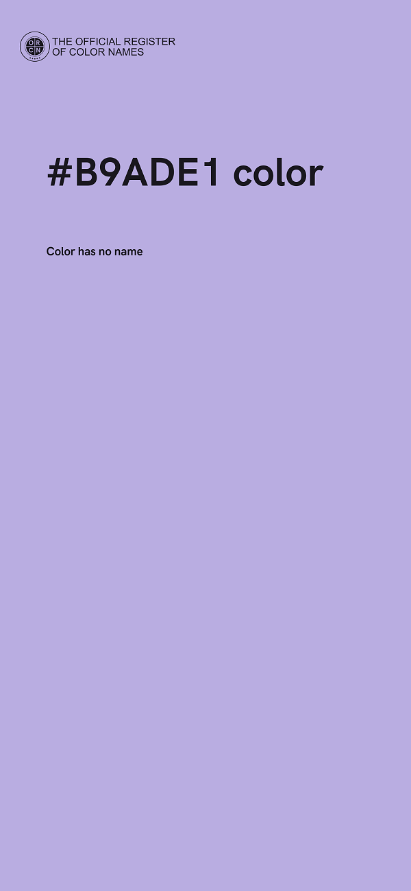 #B9ADE1 color image
