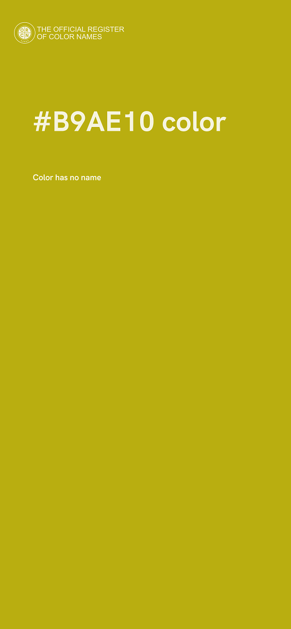 #B9AE10 color image