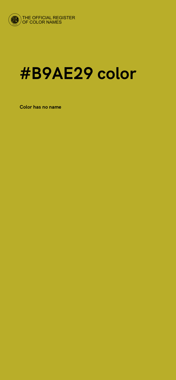 #B9AE29 color image