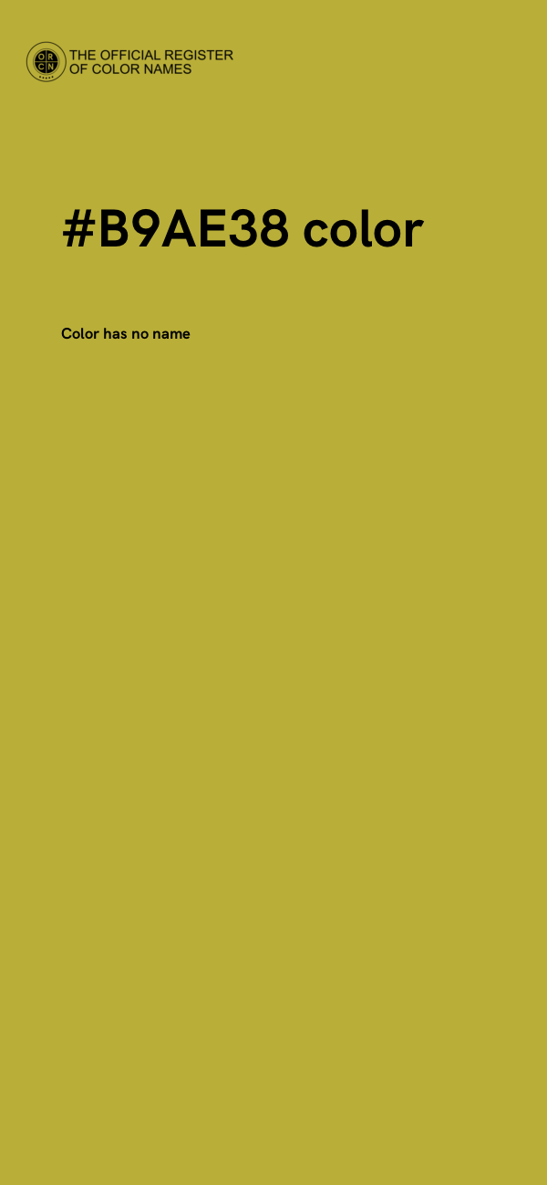 #B9AE38 color image