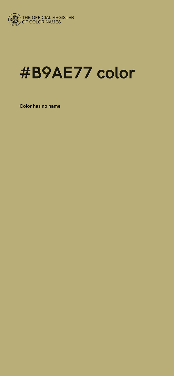 #B9AE77 color image