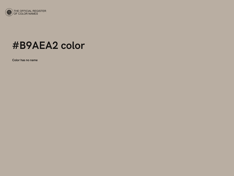 #B9AEA2 color image