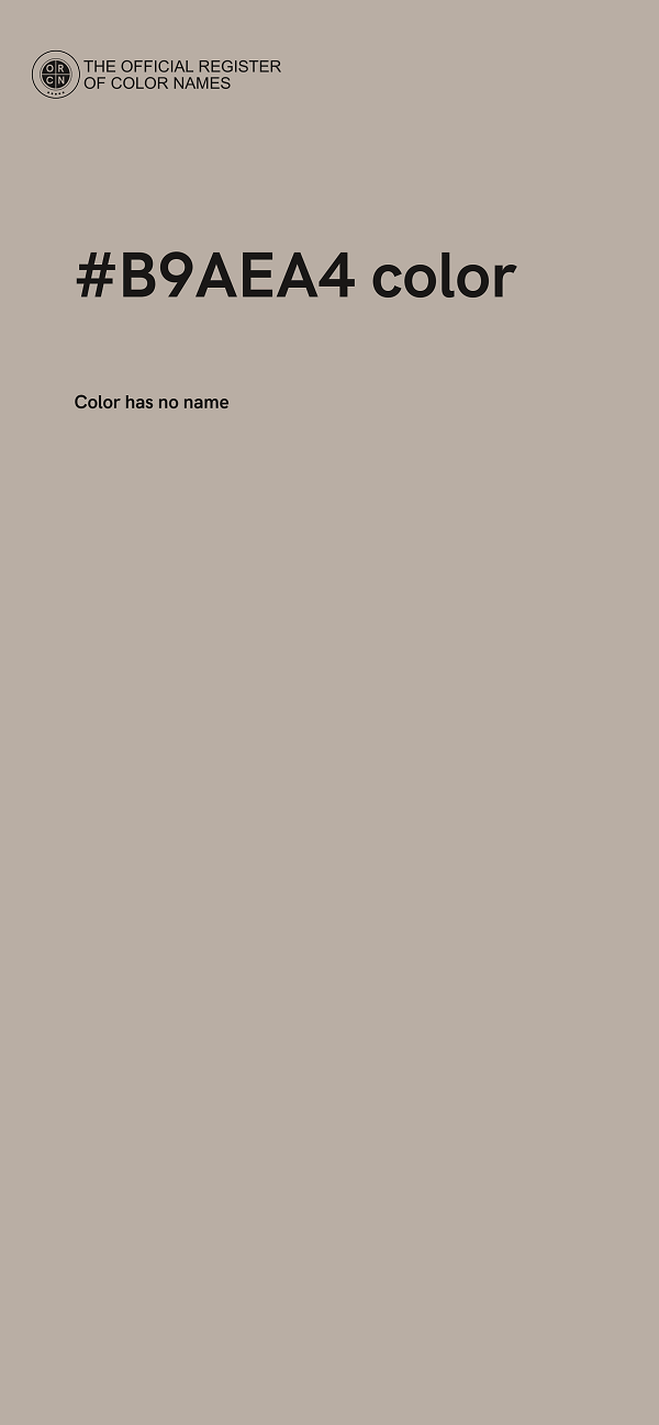 #B9AEA4 color image