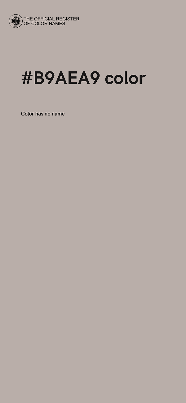 #B9AEA9 color image