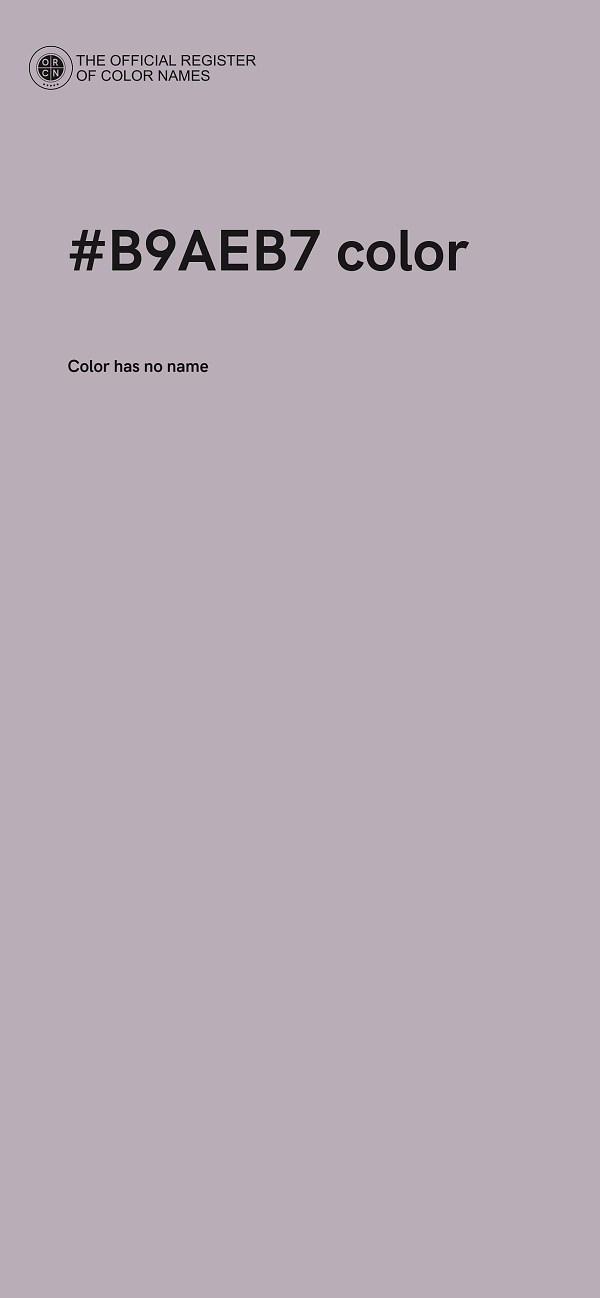 #B9AEB7 color image