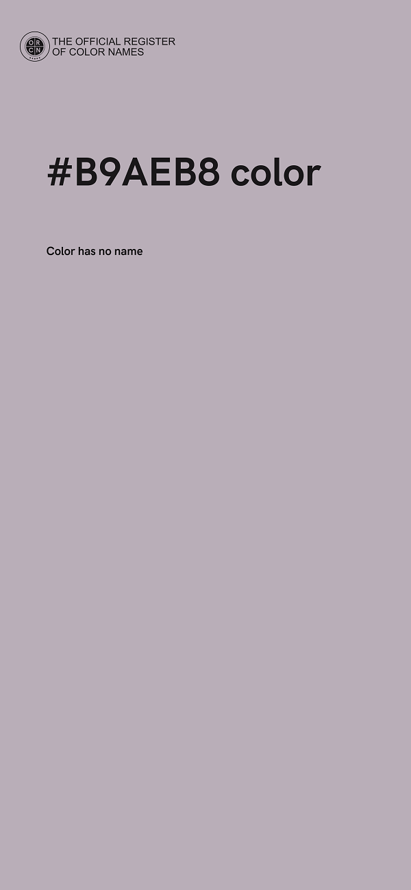 #B9AEB8 color image