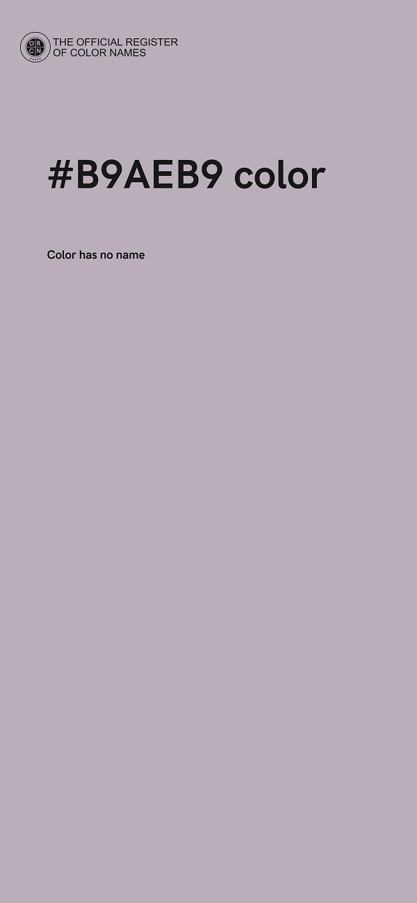 #B9AEB9 color image