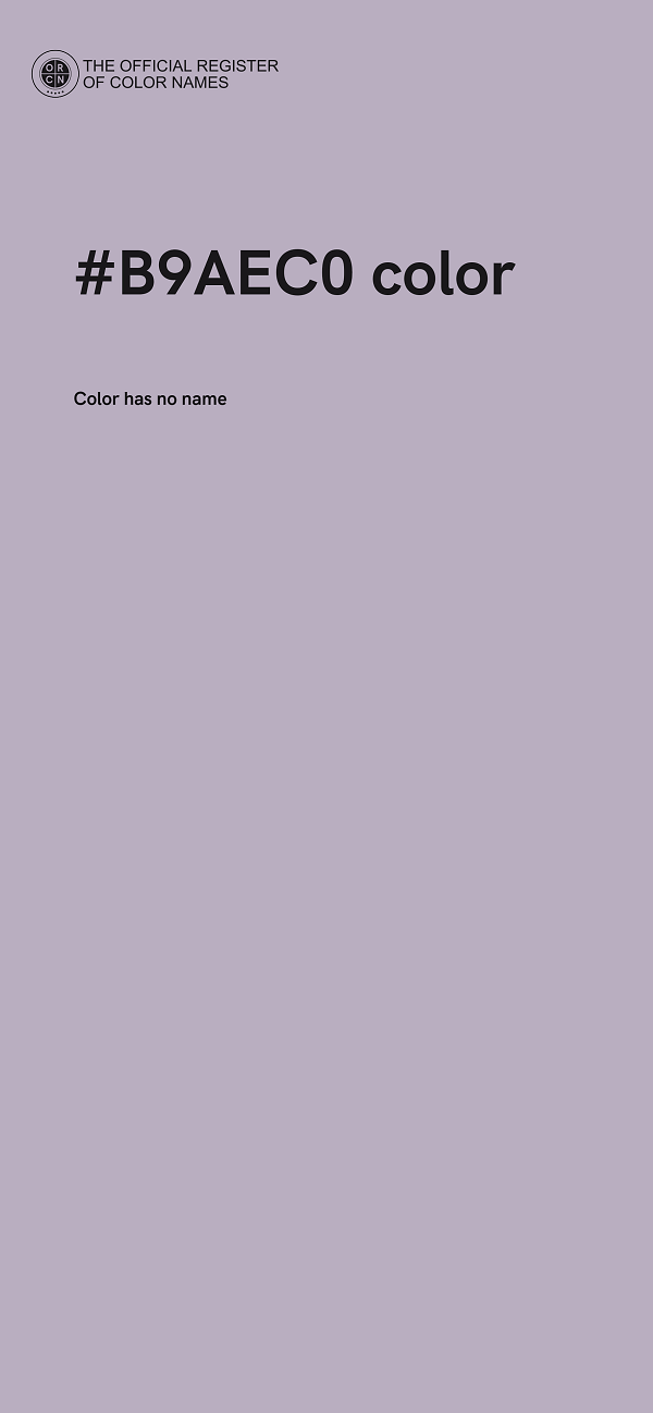 #B9AEC0 color image