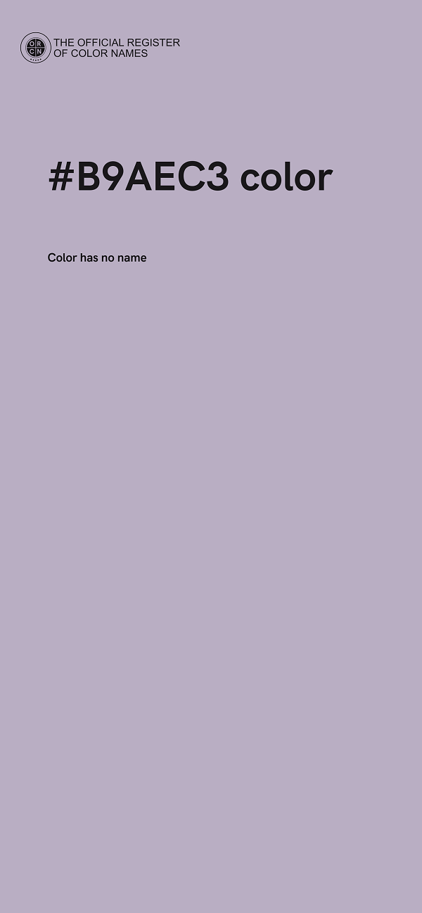 #B9AEC3 color image