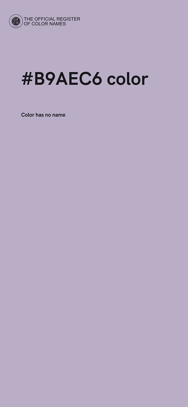 #B9AEC6 color image